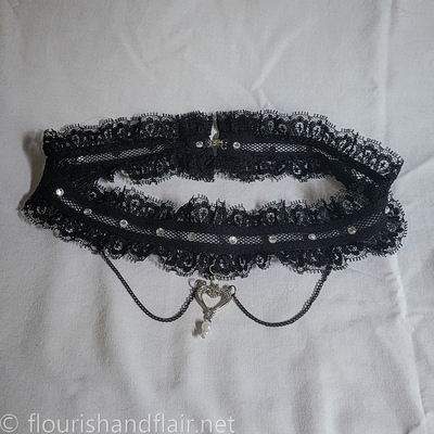 Black lace necklace