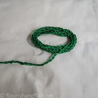 Single color cording - green