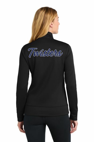  Sport-Tek® Women's Sport-Wick® Fleece Full-Zip Jacket - Rhinestone Desing