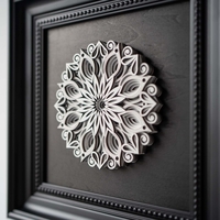 STEREOWOOD Mandala Wood Carving Art, Layered Geometric Wall Sculpture - Thumbnail 4