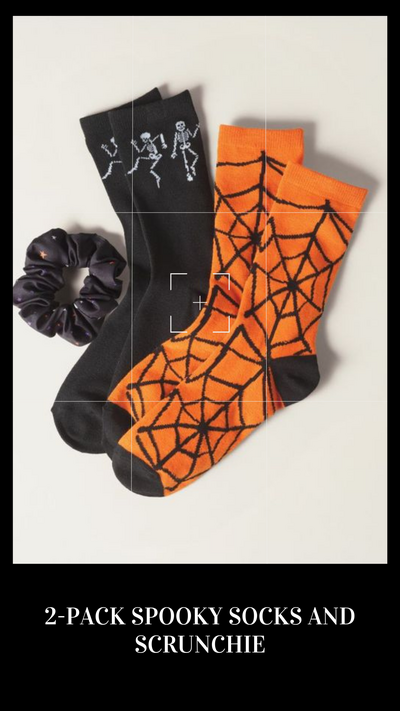 2-Pack Spooky Socks and Scrunchie