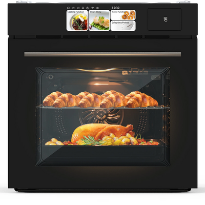 2.5 cu.ft built-in electric wall oven with tft display 8 cooking modes in steam - Thumbnail 4