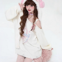 Gothic Knitted Sweater Pullover Women Harajuku Y2K - Thumbnail 4