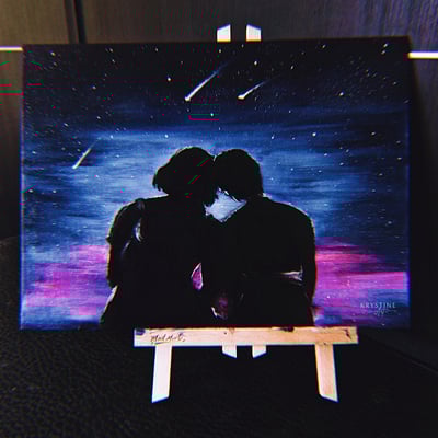 Original piece - "pluie d'étoiles " - lost records bloom & rage 