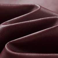 Wine Red Faux Leather Jacket - Thumbnail 5