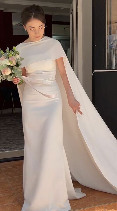 Mermaid Wedding Dress, Simple Bridal Dress Bridal Gown