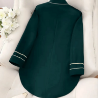 Women’s Chic Stand Collar Long Sleeve Jacket Blazer - Thumbnail 3