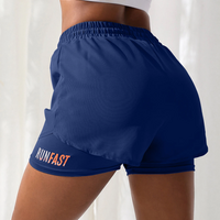 Women's High Rise Yoga Shorts With Elastic Proximity Control Running Shorts - Thumbnail 4