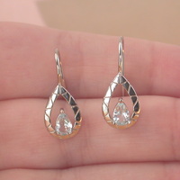 BOXED GIFT/Sterling Silver Blue Topaz Teardrop Earrings/Topaz Hook Earrings/Topaz Jewellery/Topaz Jewelry/Topaz Earrings/UK - Thumbnail 4