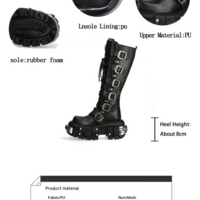 Dark Punk Women’s Metal Platform Boots - Thumbnail 8
