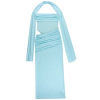 Retro niche glitter tube top slim fit dress - Thumbnail 6
