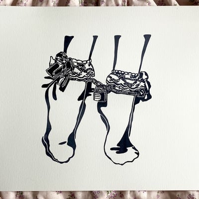 Little capture block print