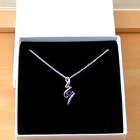 BOXED GIFT/Amethyst Pendant & 18" Sterling Silver Chain/Amethyst Necklace/Amethyst Jewellery/Amethyst Jewelery/February Birthstone/UK - Thumbnail 6