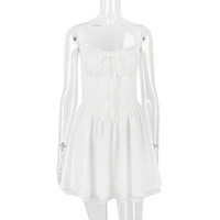 Lace splicing slim backless ballet skirt short skirt hot girl sexy suspender dress - Thumbnail 3