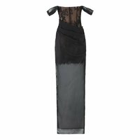 Sexy lace strapless long dress with off-the-shoulder high waist and slits - Thumbnail 2
