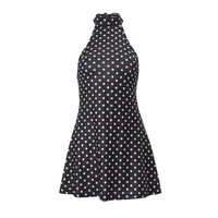 Fashionable and elegant polka dot print sexy backless waist dress - Thumbnail 2