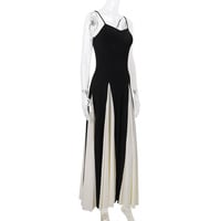 Fashionable, elegant and sexy lady slim contrasting suspender dress - Thumbnail 1