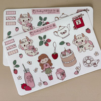 Strawberry Milk Sticker Sheet - Thumbnail 2
