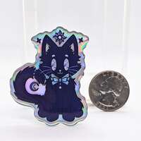Holographic Pin: Galaxy Kitty - Thumbnail 1