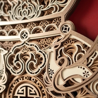 Gourd Wall Art: Blessing Motifs, Modern Home Decor,Laser Cut Wood  - Thumbnail 4