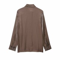 Street Fashion Casual Drape Long Sleeve Shirt - Thumbnail 2