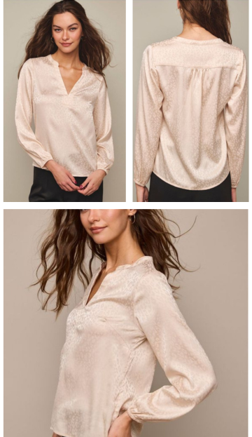 Tonal Print Blouse