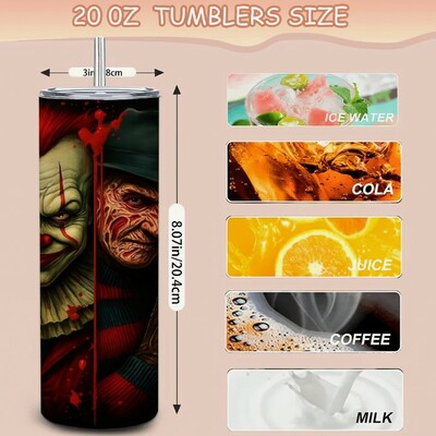 Classic horror movie slashers halloween tumbler collection set | free ship