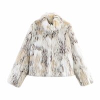 Street style faux fur effect jacket - Thumbnail 2