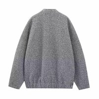 Urban casual woolen bomber jacket - Thumbnail 1