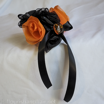 I love halloween rose hair accessory