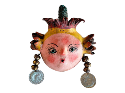 Coconut mask. Collectibles. Home decoration. Wall decoration. Interior decoration. Mexican mask. Mexican craft. Mexican Folk Art.