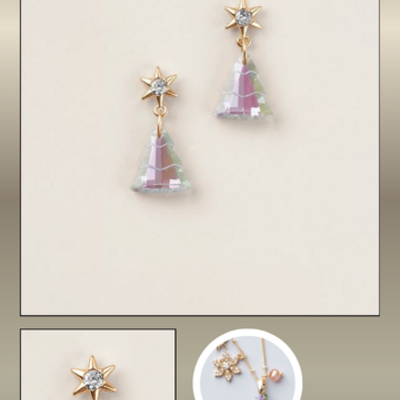 Northern star holiday charm earrings - Thumbnail 1