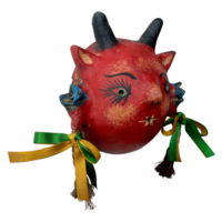 Coconut mask. Collectibles. Home decoration. Wall decoration. Interior decoration. Mexican mask. Mexican craft. Mexican Folk Art. - Thumbnail 2