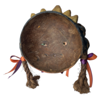 Coconut mask. Collectibles. Home decoration. Wall decoration. Interior decoration. Mexican mask. Mexican craft. Mexican Folk Art. - Thumbnail 2