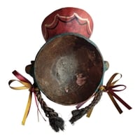 Coconut mask. Collectibles. Home decoration. Wall decoration. Interior decoration. Mexican mask. Mexican craft. Mexican Folk Art. - Thumbnail 3