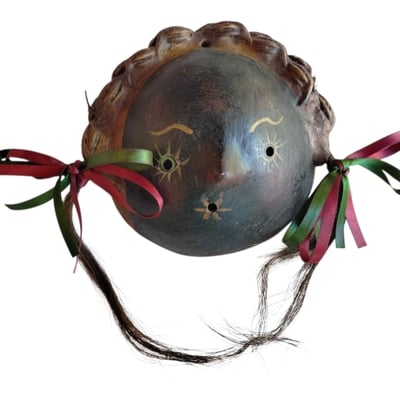 Coconut mask. collectibles. home decoration. wall decoration. interior decoration. mexican mask. mexican craft. mexican folk art.