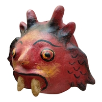 Coconut mask. Collectibles. Home decoration. Wall decoration. Interior decoration. Mexican mask. Mexican craft. Mexican Folk Art. - Thumbnail 2