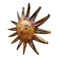 Coconut mask. Collectibles. Home decoration. Wall decoration. Interior decoration. Mexican mask. Mexican craft. Mexican Folk Art. - Thumbnail 2