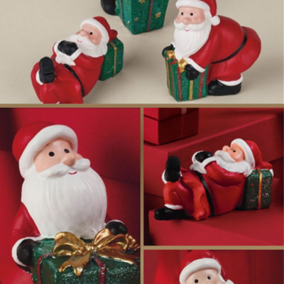 Mini santa figures set of three