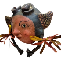 Coconut mask. Collectibles. Home decoration. Wall decoration. Interior decoration. Mexican mask. Mexican craft. Mexican Folk Art. - Thumbnail 2