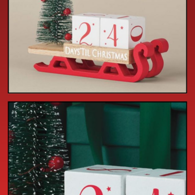 Wooden sleigh calendar