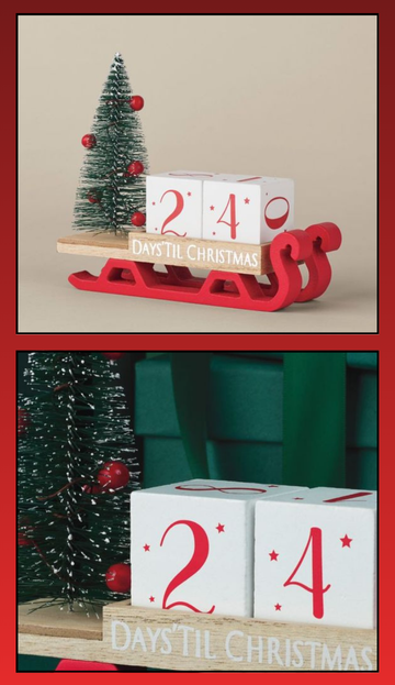 Wooden Sleigh Calendar
