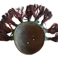 Coconut mask. Collectibles. Home decoration. Wall decoration. Interior decoration. Mexican mask. Mexican craft. Mexican Folk Art. - Thumbnail 3