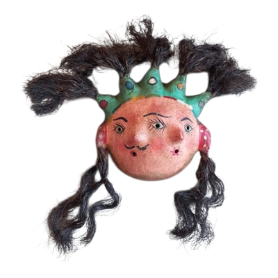 Coconut mask. collectibles. home decoration. wall decoration. interior decoration. mexican mask. mexican craft. mexican folk art.