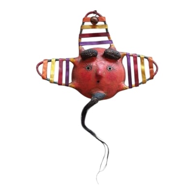 Coconut mask. collectibles. home decoration. wall decoration. interior decoration. mexican mask. mexican craft. mexican folk art.