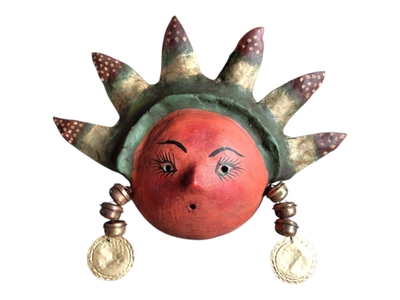 Coconut mask. Collectibles. Home decoration. Wall decoration. Interior decoration. Mexican mask. Mexican craft. Mexican Folk Art.