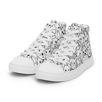 Animal friends Womens high top canvas shoes - Thumbnail 3