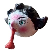 Vibrant Coconut mask. Collectibles. Home decoration. Wall decoration. Interior decoration. Mexican mask. Mexican craft. Mexican Folk Art. - Thumbnail 2