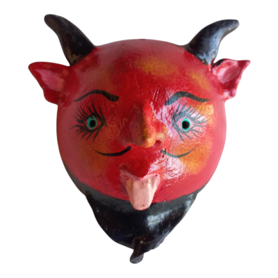 Vibrant coconut mask. collectibles. home decoration. wall decoration. interior decoration. mexican mask. mexican craft. mexican folk art.