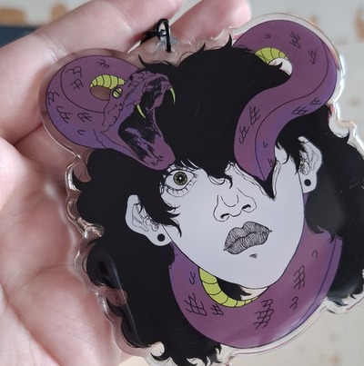 "Snake" Acrylic Epoxy Keychain